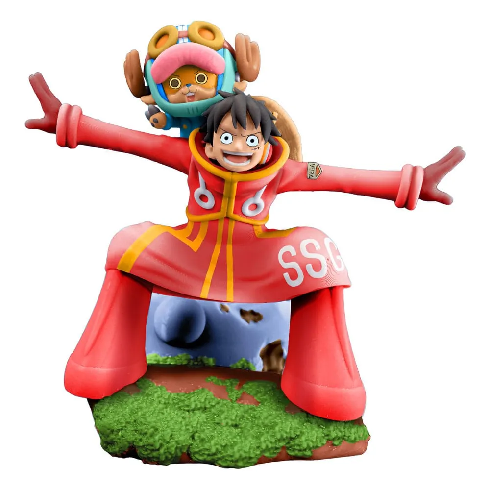 One Piece Petitrama PVC Mini Statue Logbox Re Birth Egghead Set 9 cm - 1 Unidade